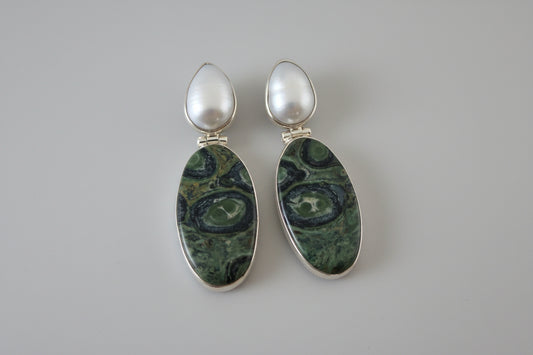 Galaxy Jasper with Baroque pearl