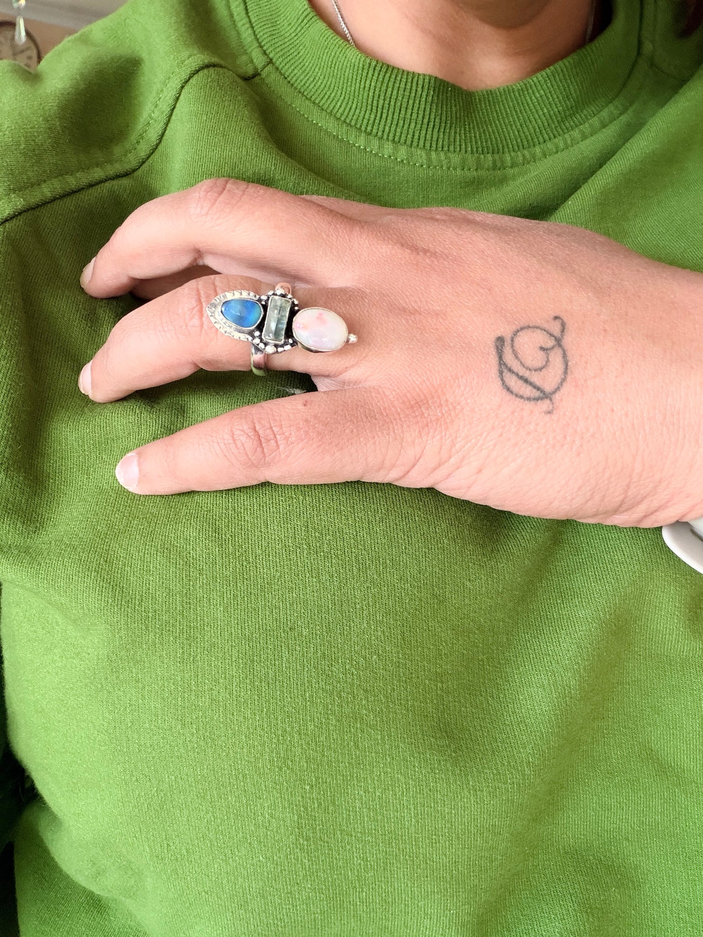 Australian opal with Blue Kyanite