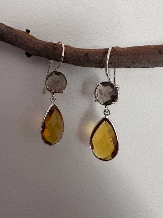 Citrine with Smoky Quartz