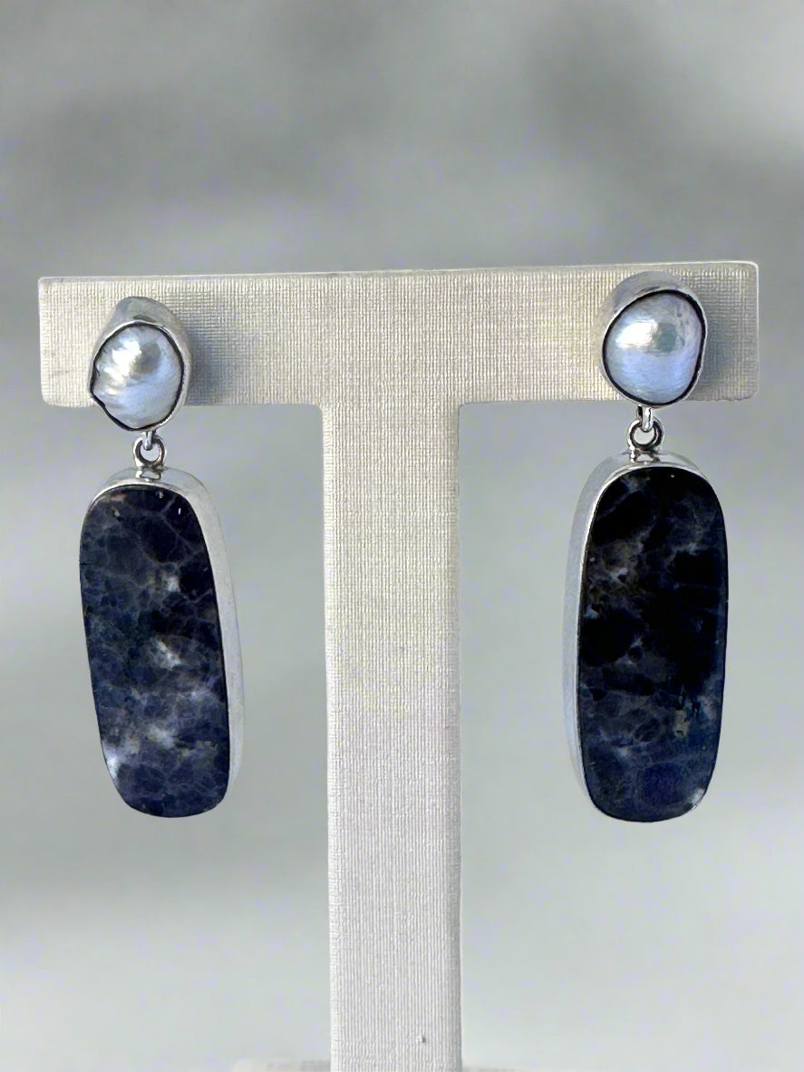 Lepidolite with Baroque Pearl