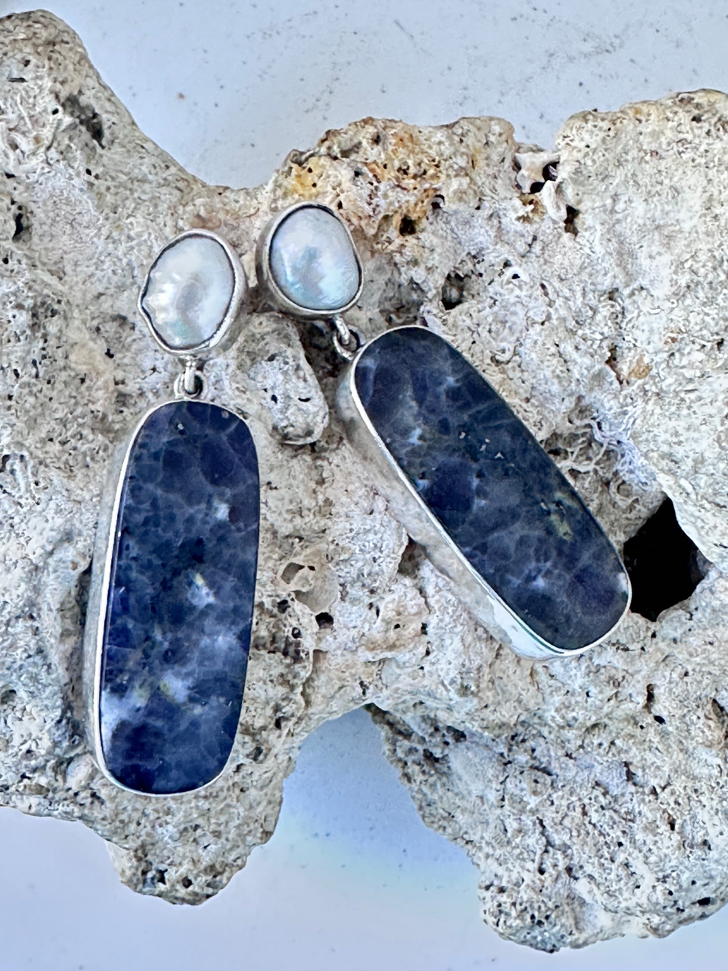 Lepidolite with Baroque Pearl