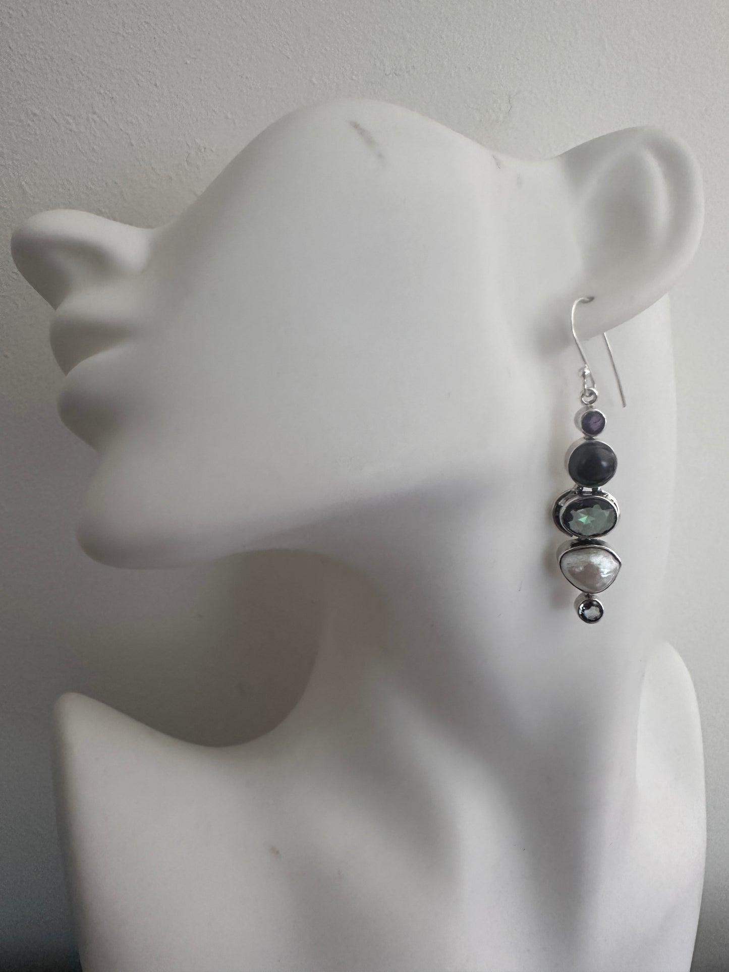 Baroque Pearl ,Mystic Topaz,Bule Topaz and Amethyst
