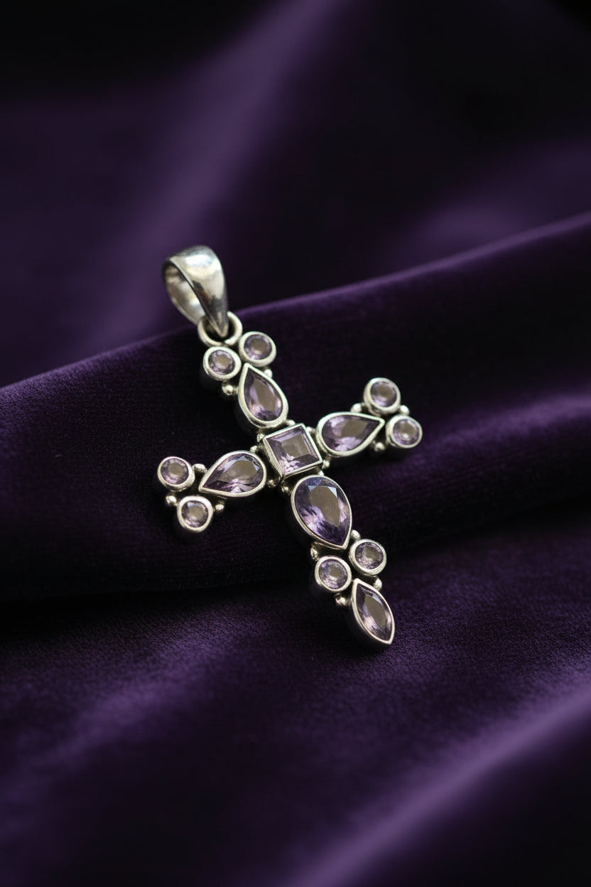 Amethyst Garden Cross