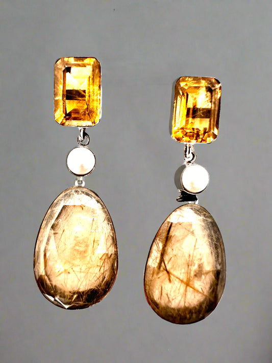 Citrine with Golden Rutile Quartz