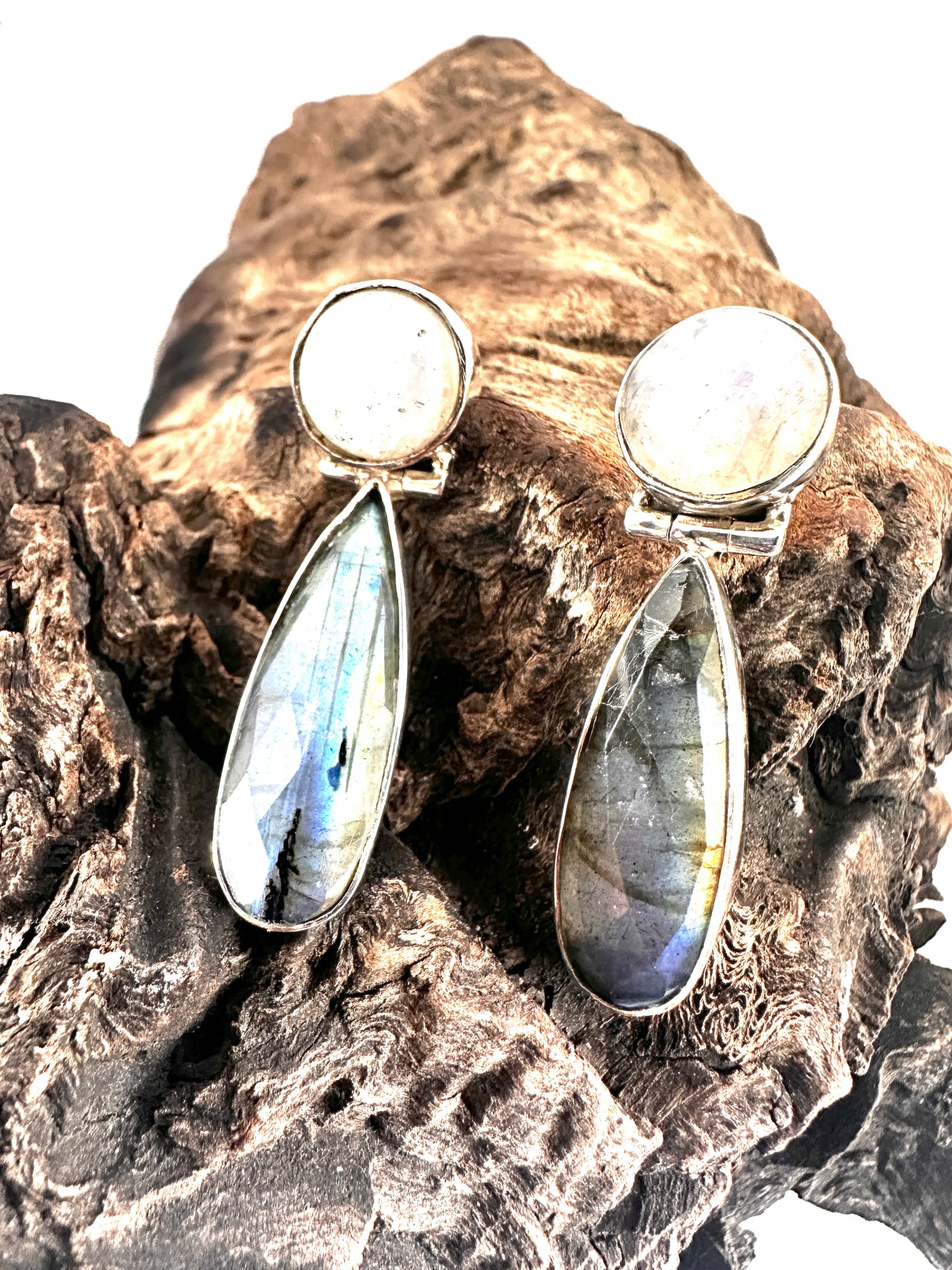 Labradorite with Rainbow Moonstone