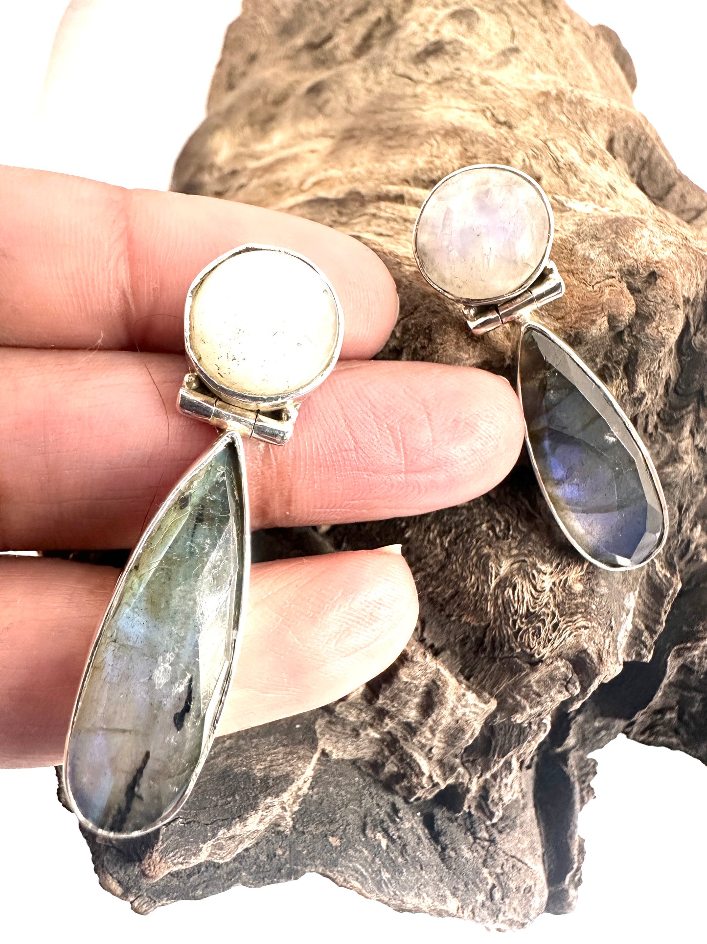 Labradorite with Rainbow Moonstone