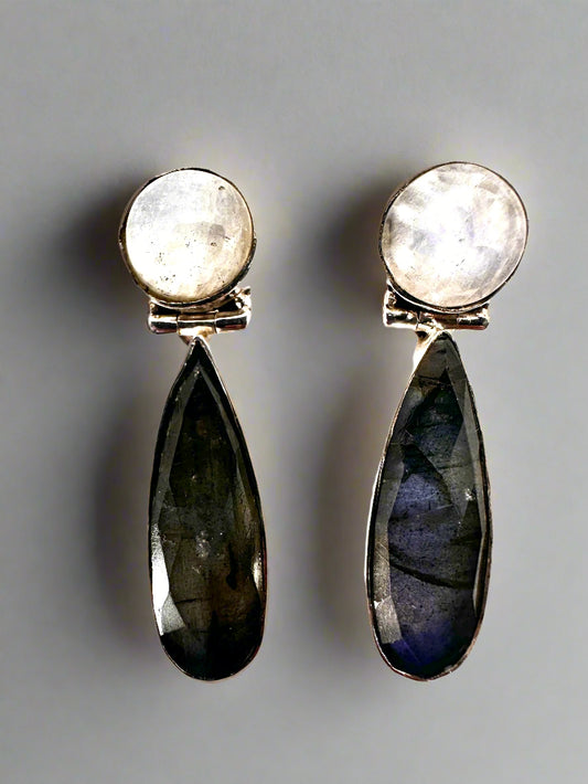 Labradorite with Rainbow Moonstone