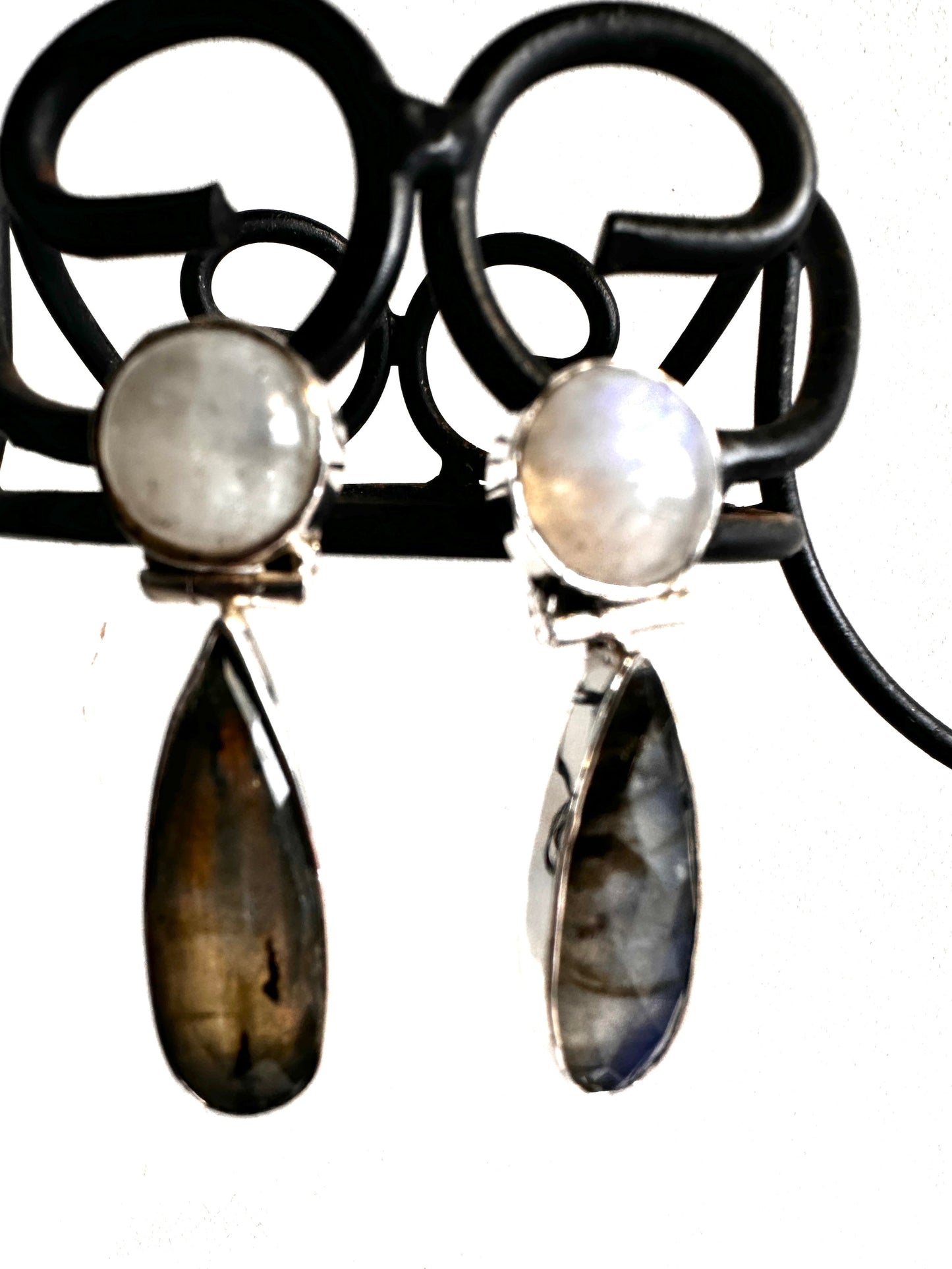 Labradorite with Rainbow Moonstone