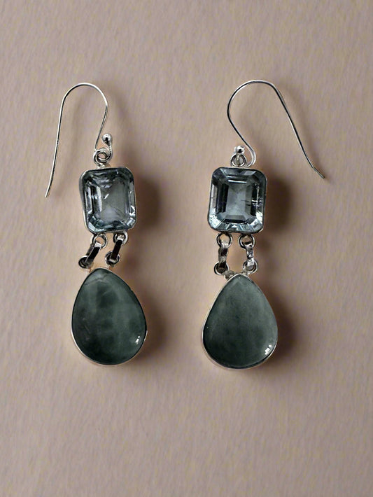 Blue Topaz with Larimar
