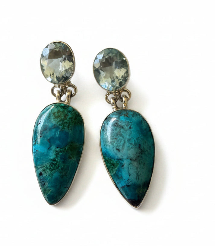 Azurite with Blue Topaz