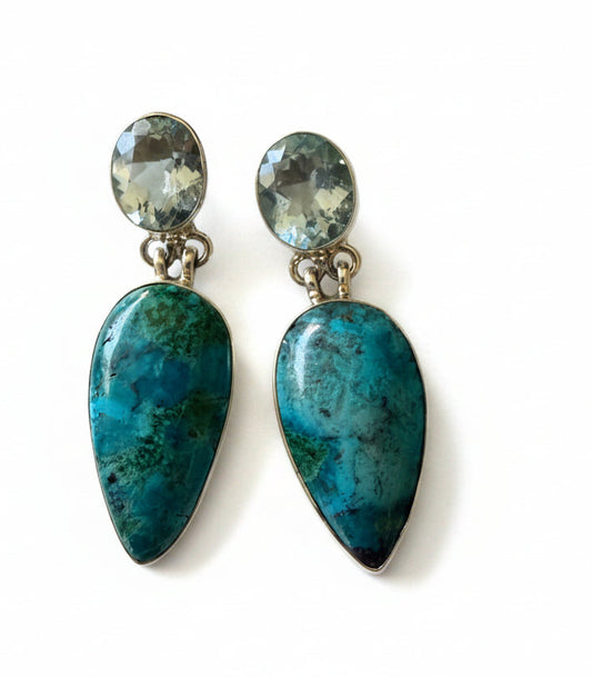 Azurite with Blue Topaz