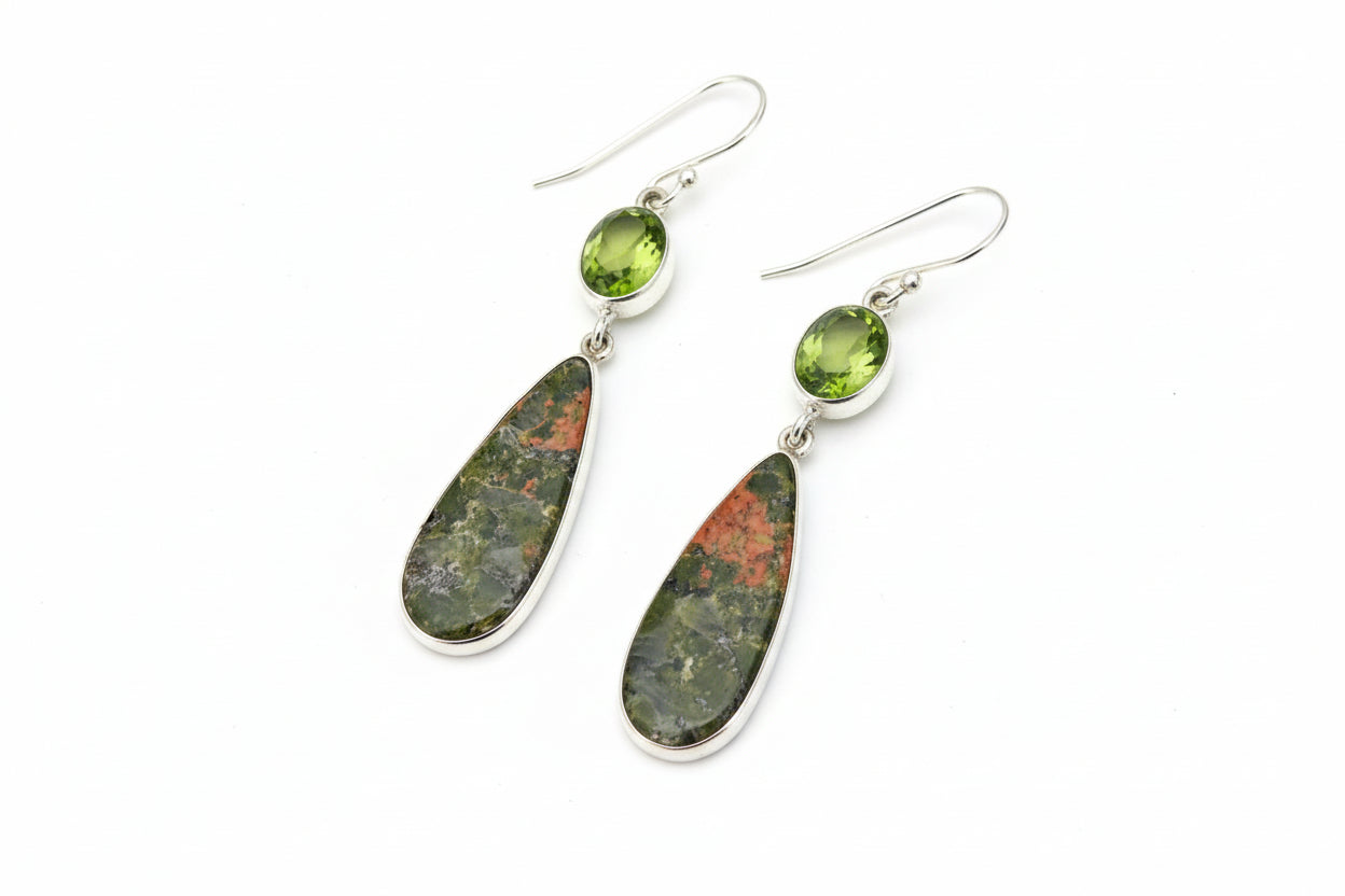 Unakite with Peridot