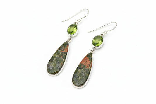Unakite with Peridot