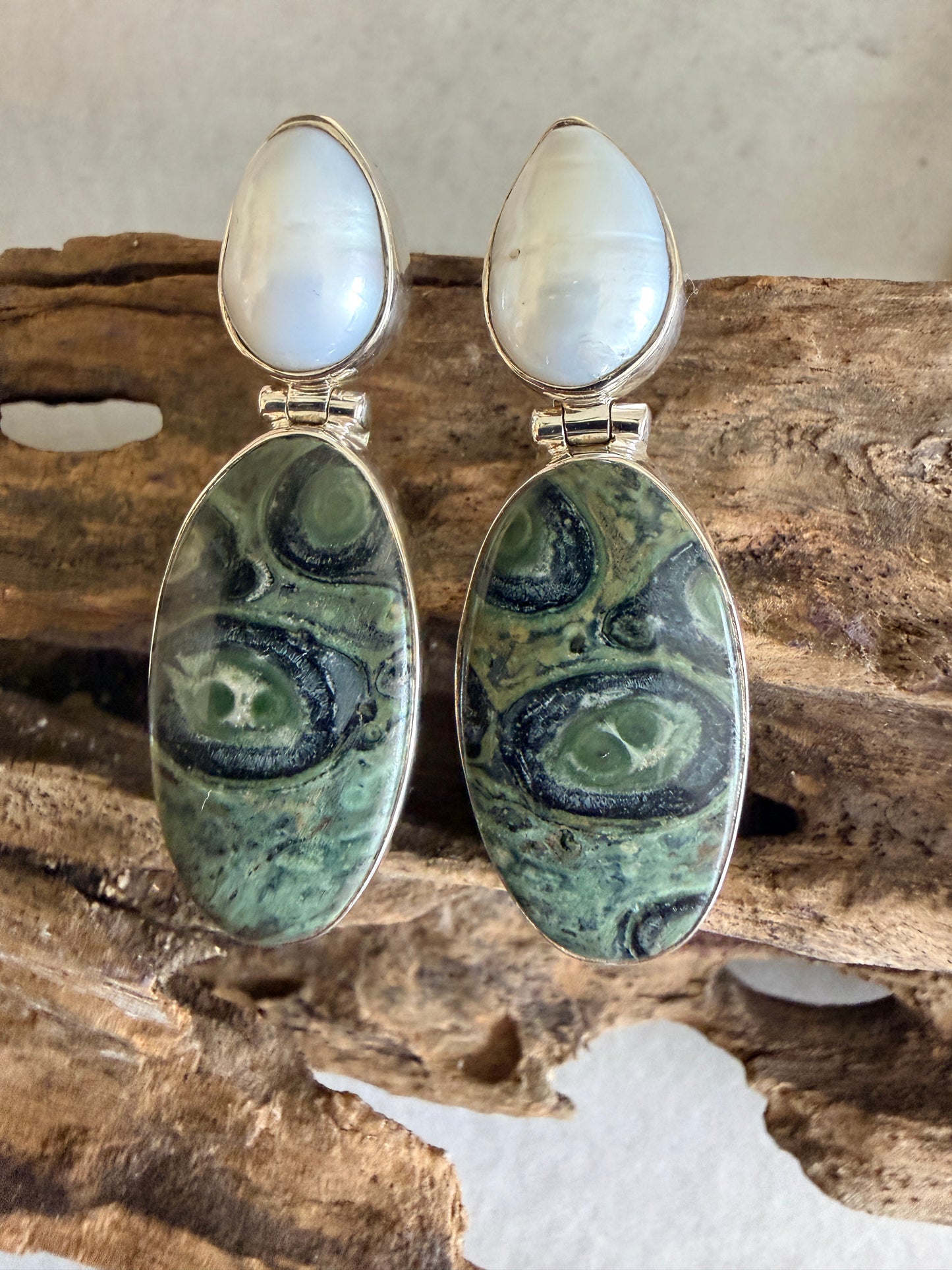 Galaxy Jasper with Baroque pearl