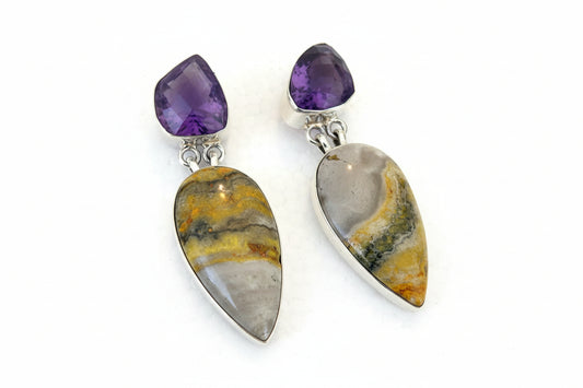 Amethyst with Bumblebee Jasper