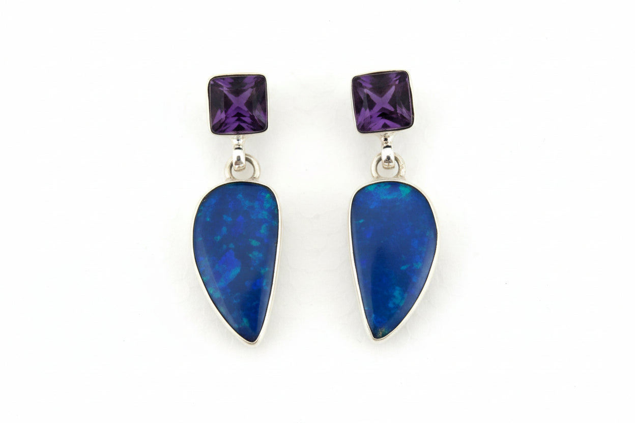 Amethyst with Australian Boulder Opal