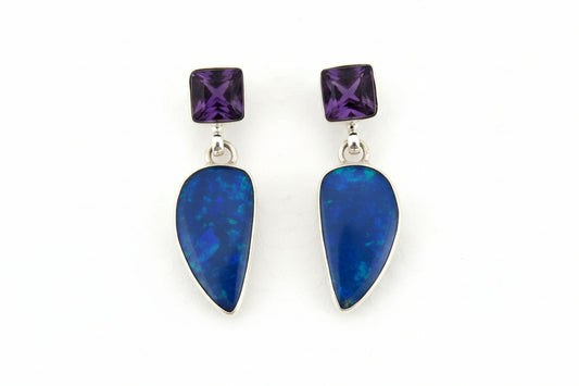 Amethyst with Australian Boulder Opal