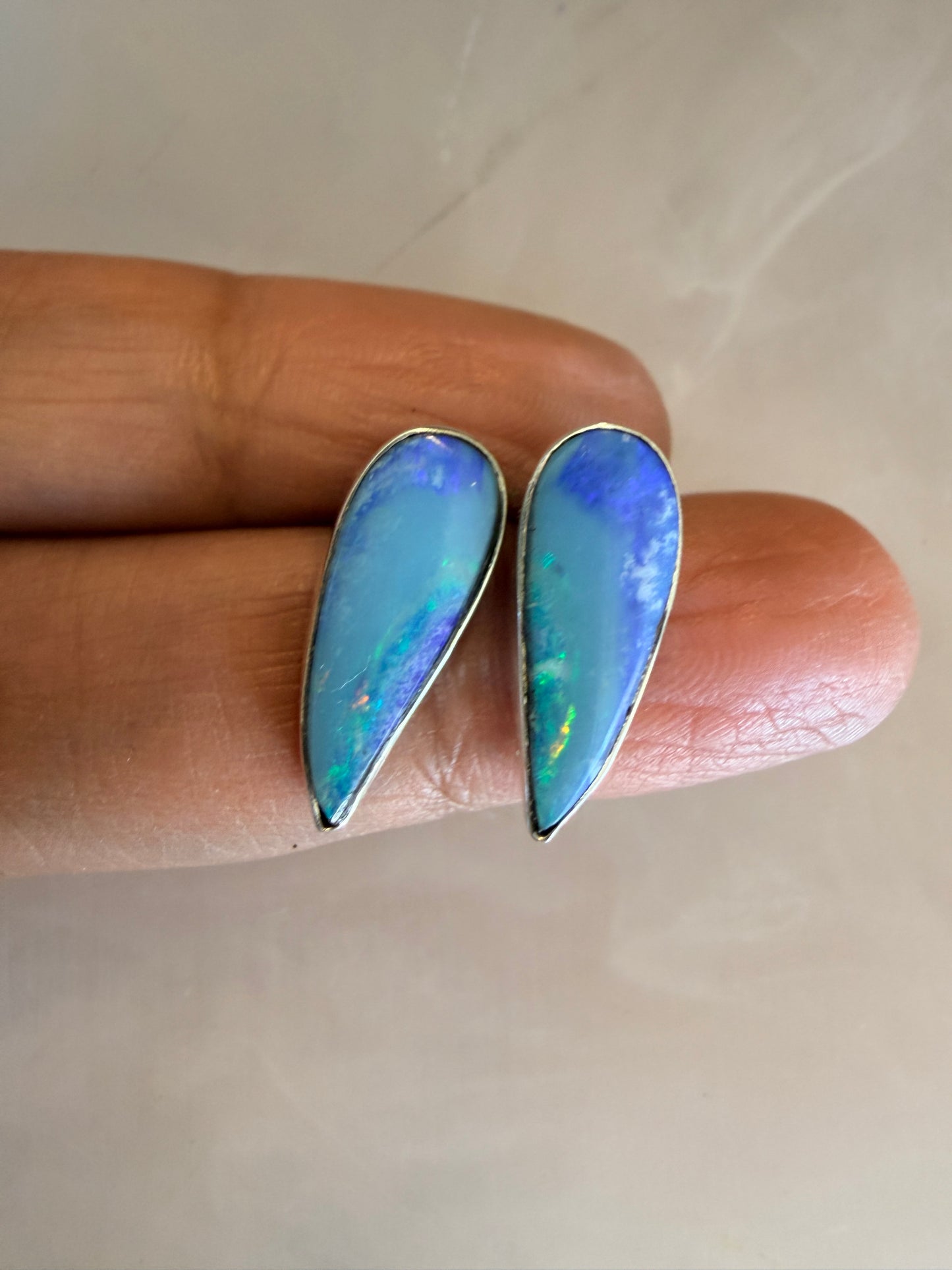 Boulder Opal Doublet Studs