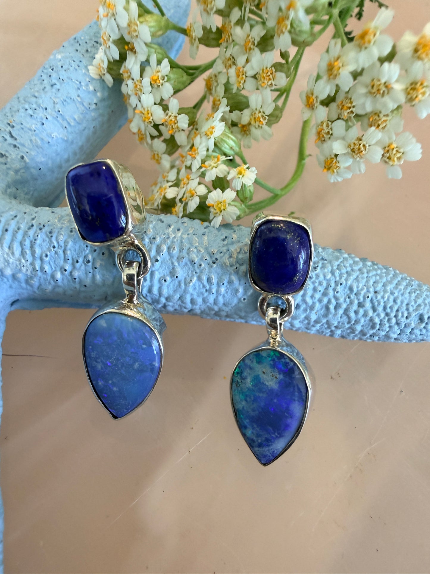 Lapis Lazuli with Australian boulder Opal