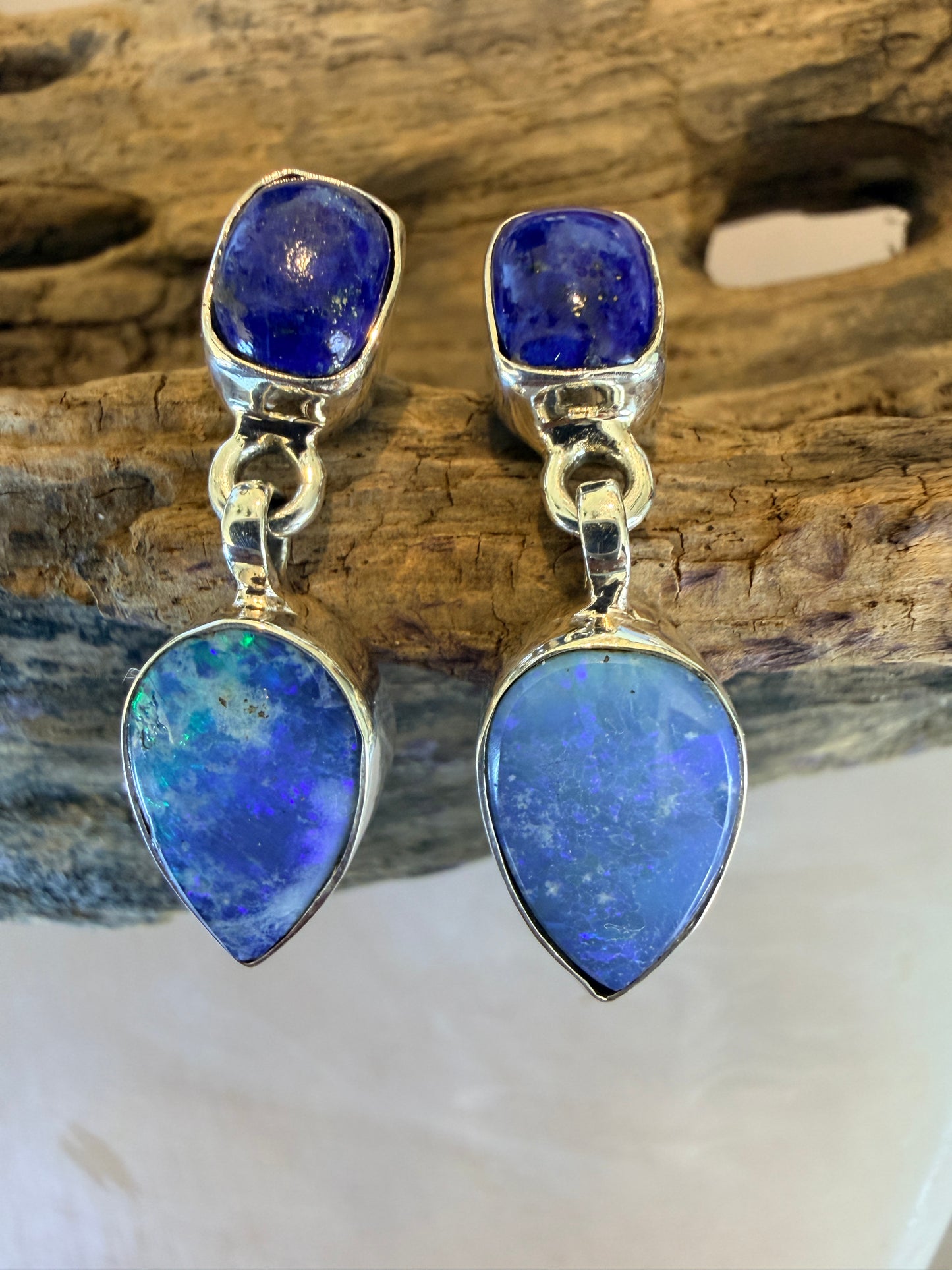 Lapis Lazuli with Australian boulder Opal