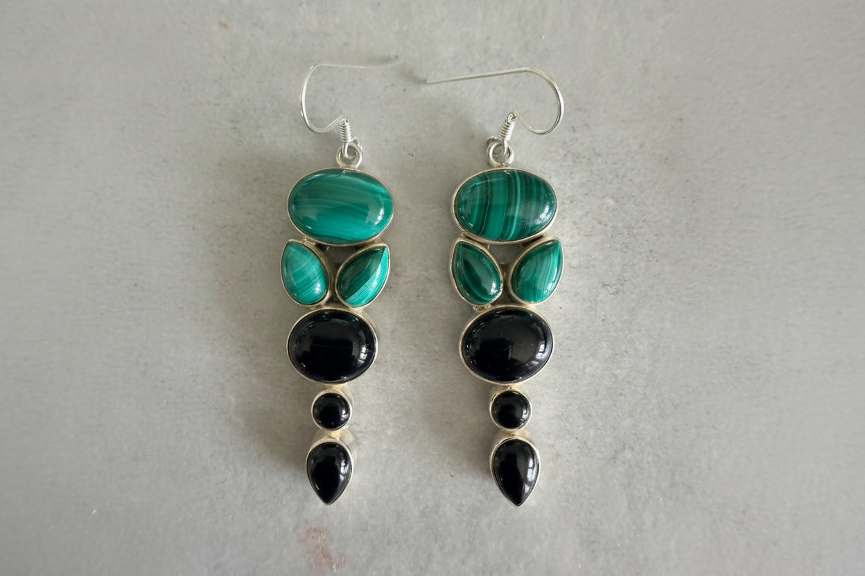 Malachite with Black Onyx