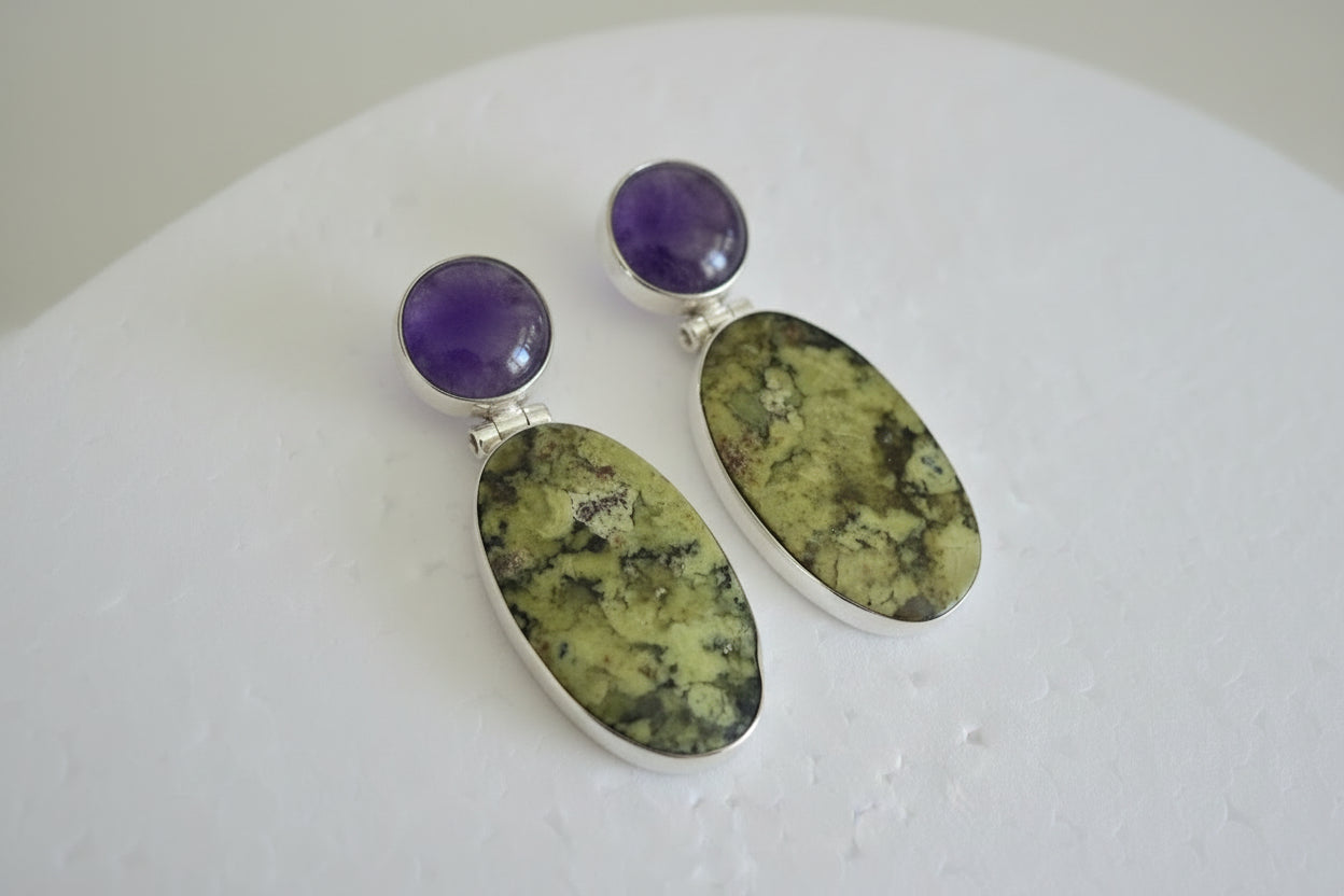 Forest Jasper with Amethyst