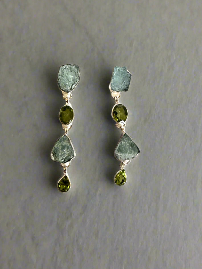Aquamarine with Peridot