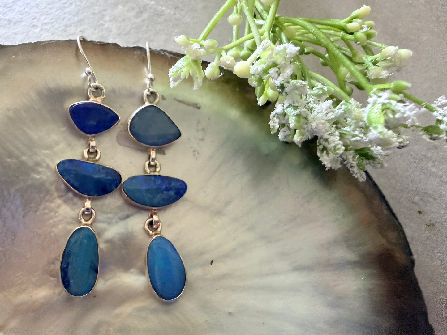 Australian Boulder Opal Danglers