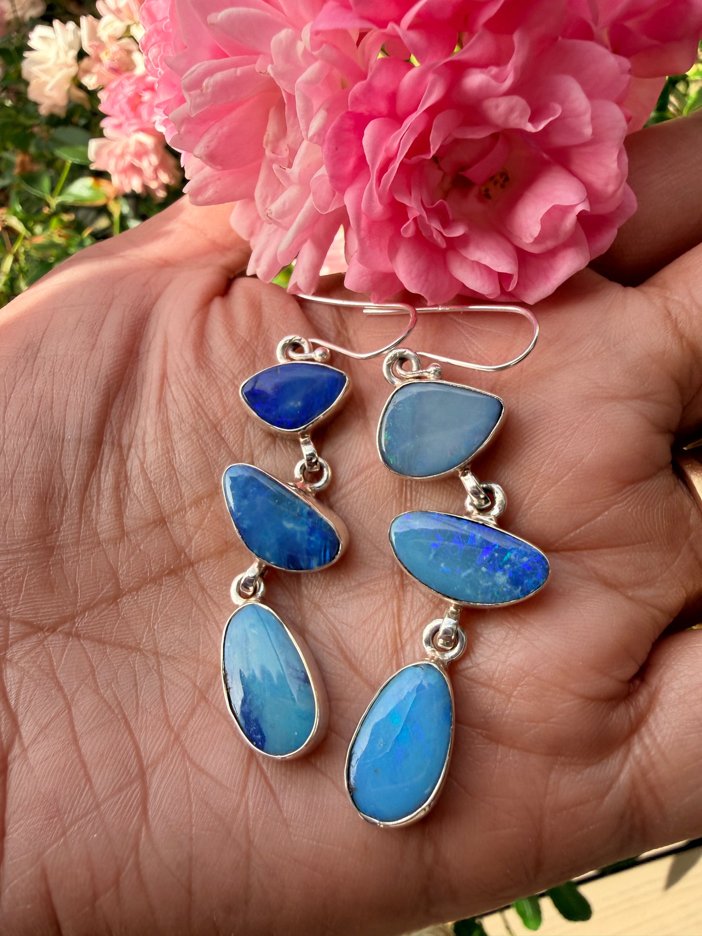 Australian Boulder Opal Danglers