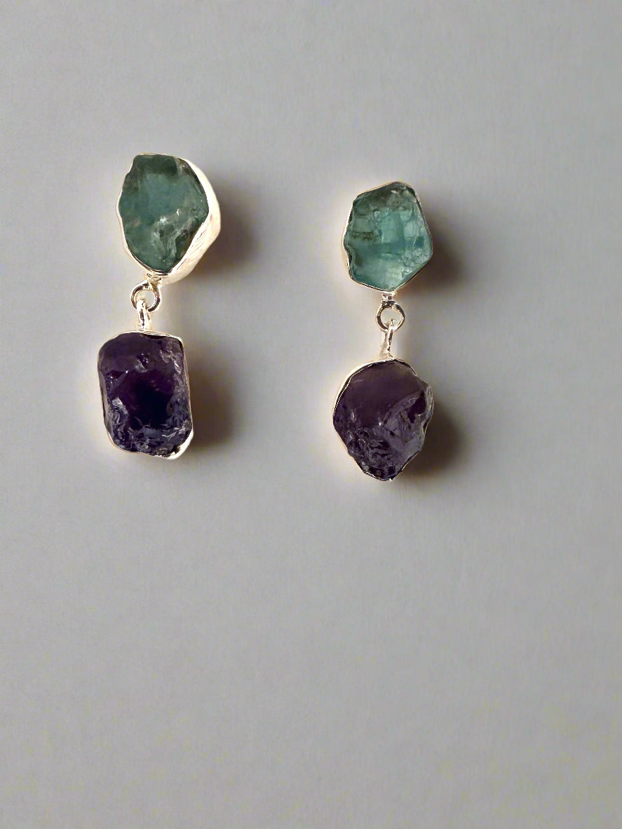 Apatite with amethyst