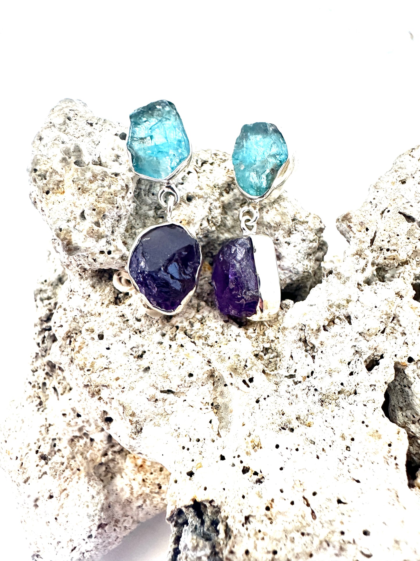 Apatite with amethyst