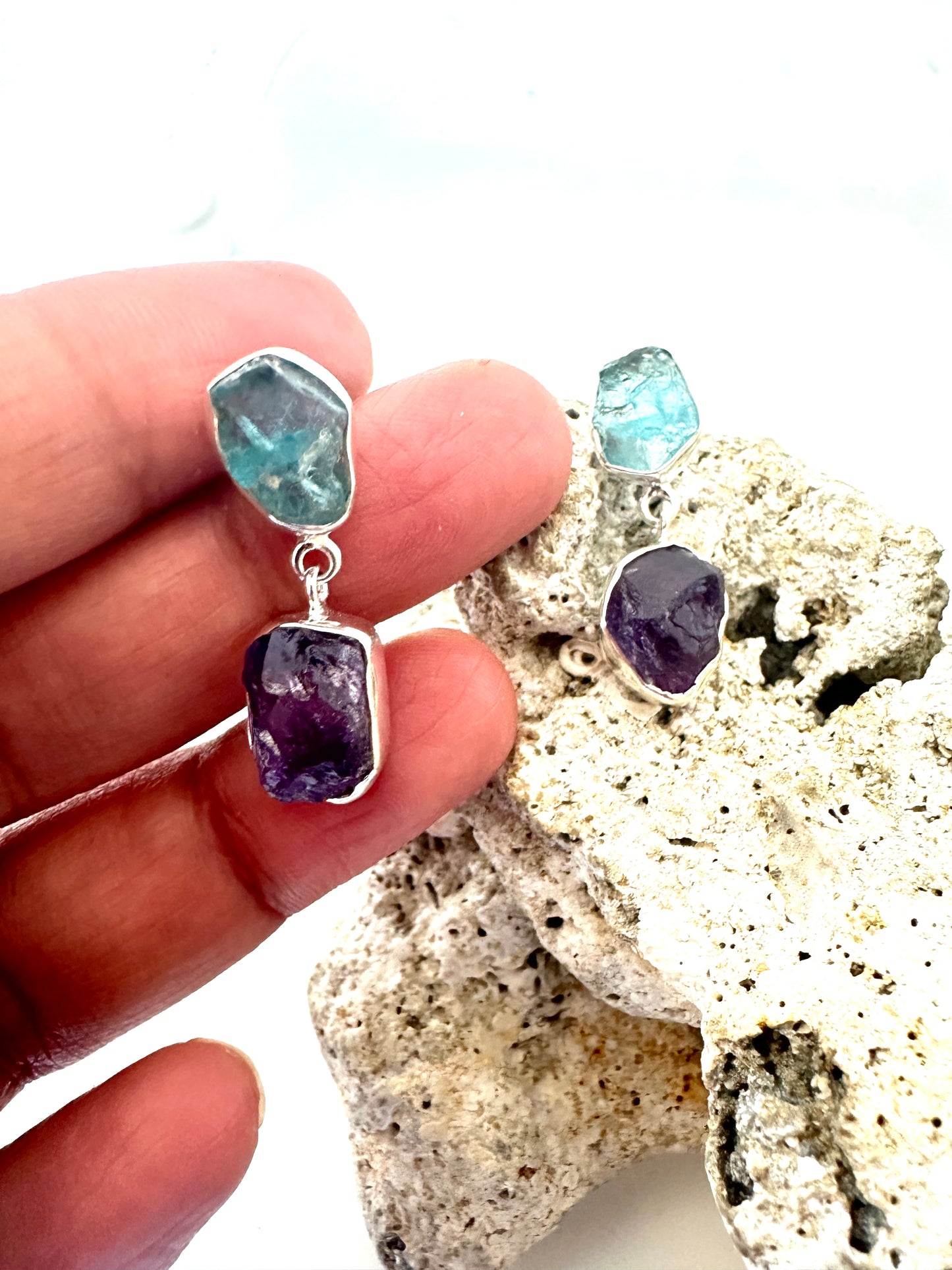 Apatite with amethyst