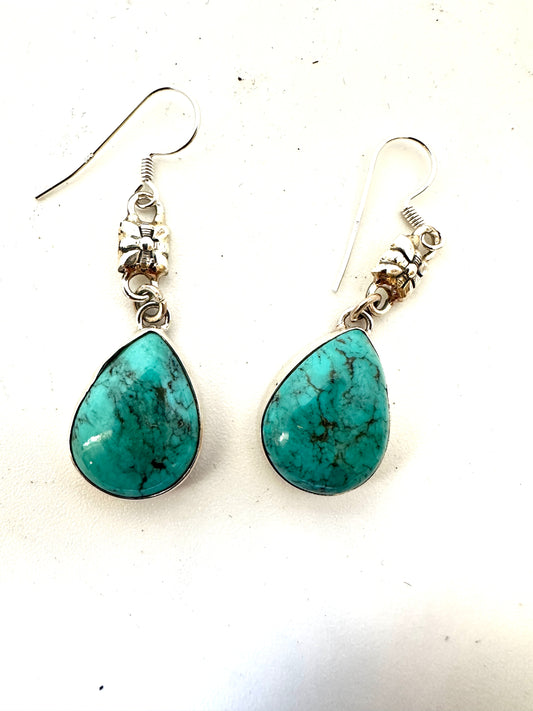 Turquoise with Silver Bead