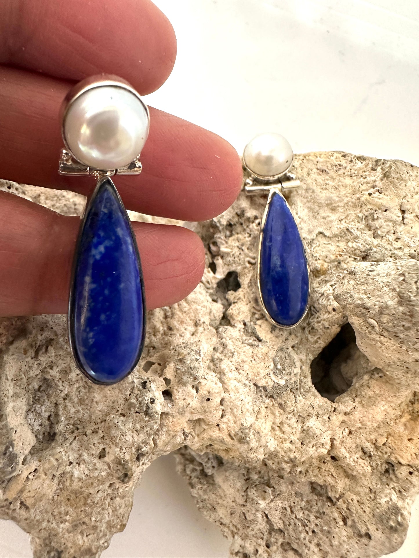 Lapis Lazuli with Pearl
