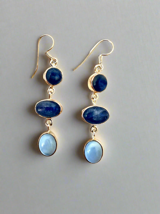 Kyanite with Blue Opal