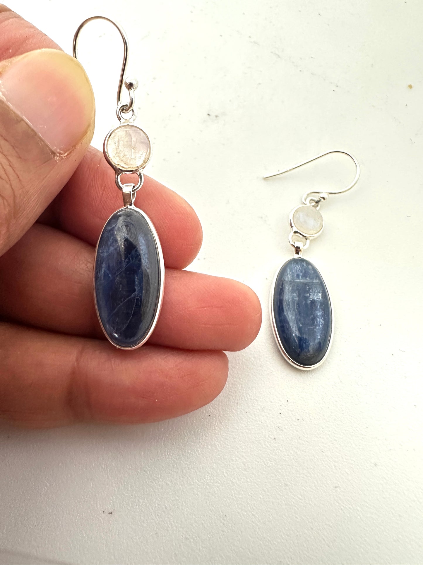 Kyanite with Rainbow Moonstone