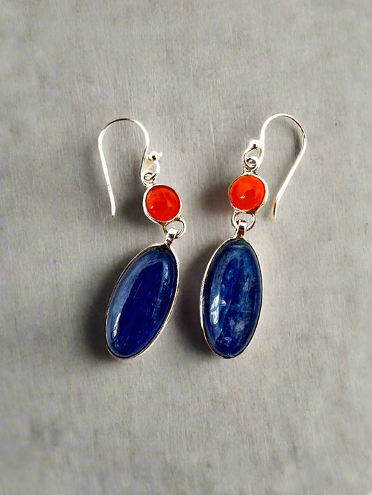 Kyanite with Carnelian