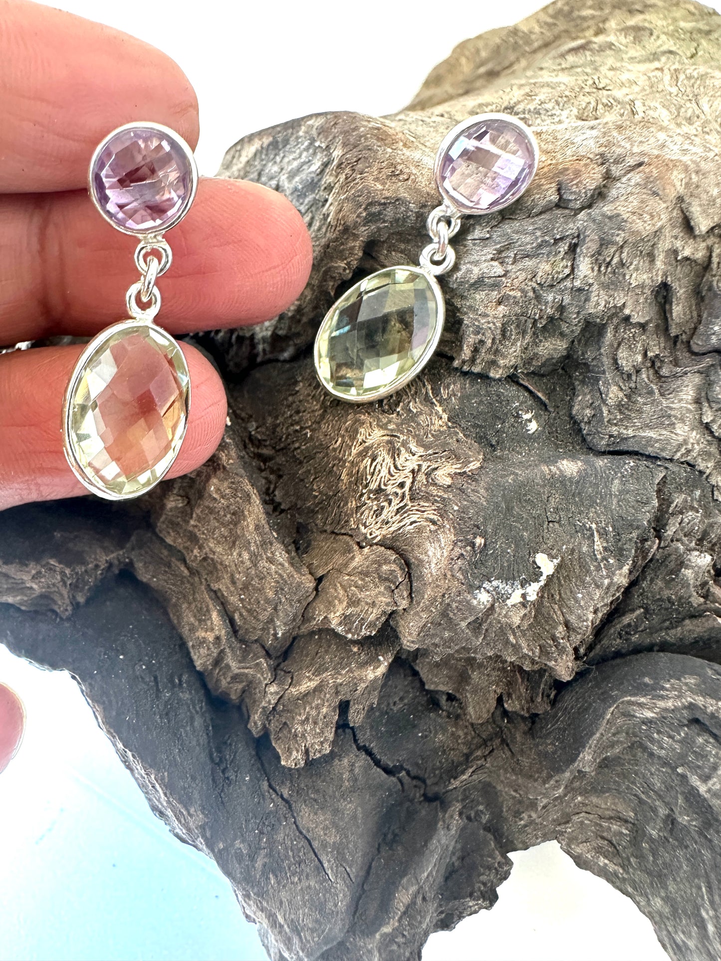 Green Amethyst with Amethyst
