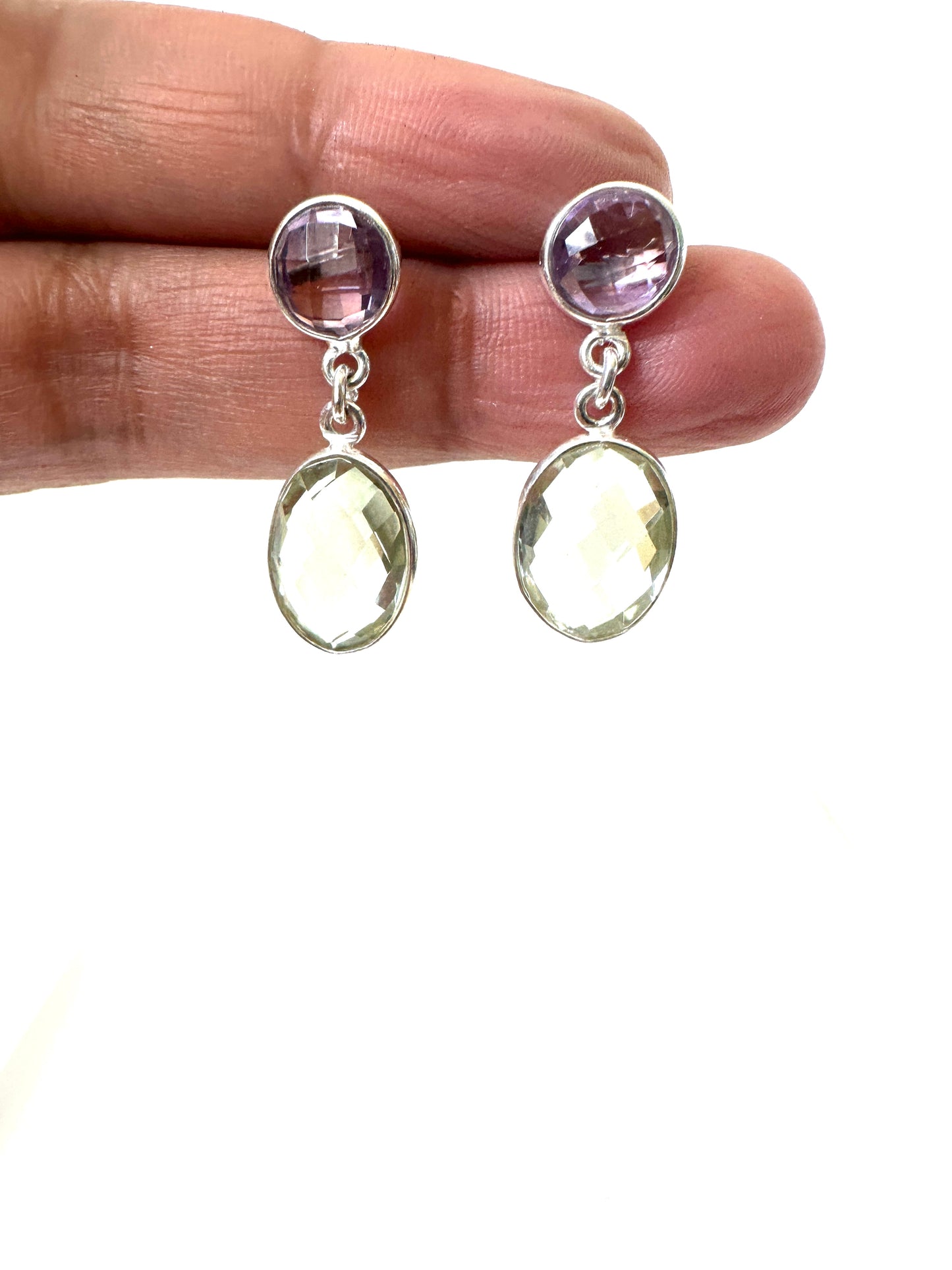 Green Amethyst with Amethyst