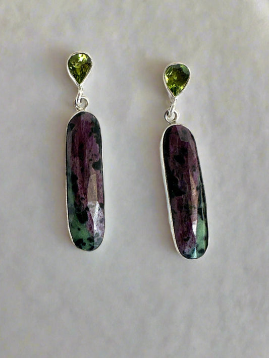 Ruby Zosite with Peridot