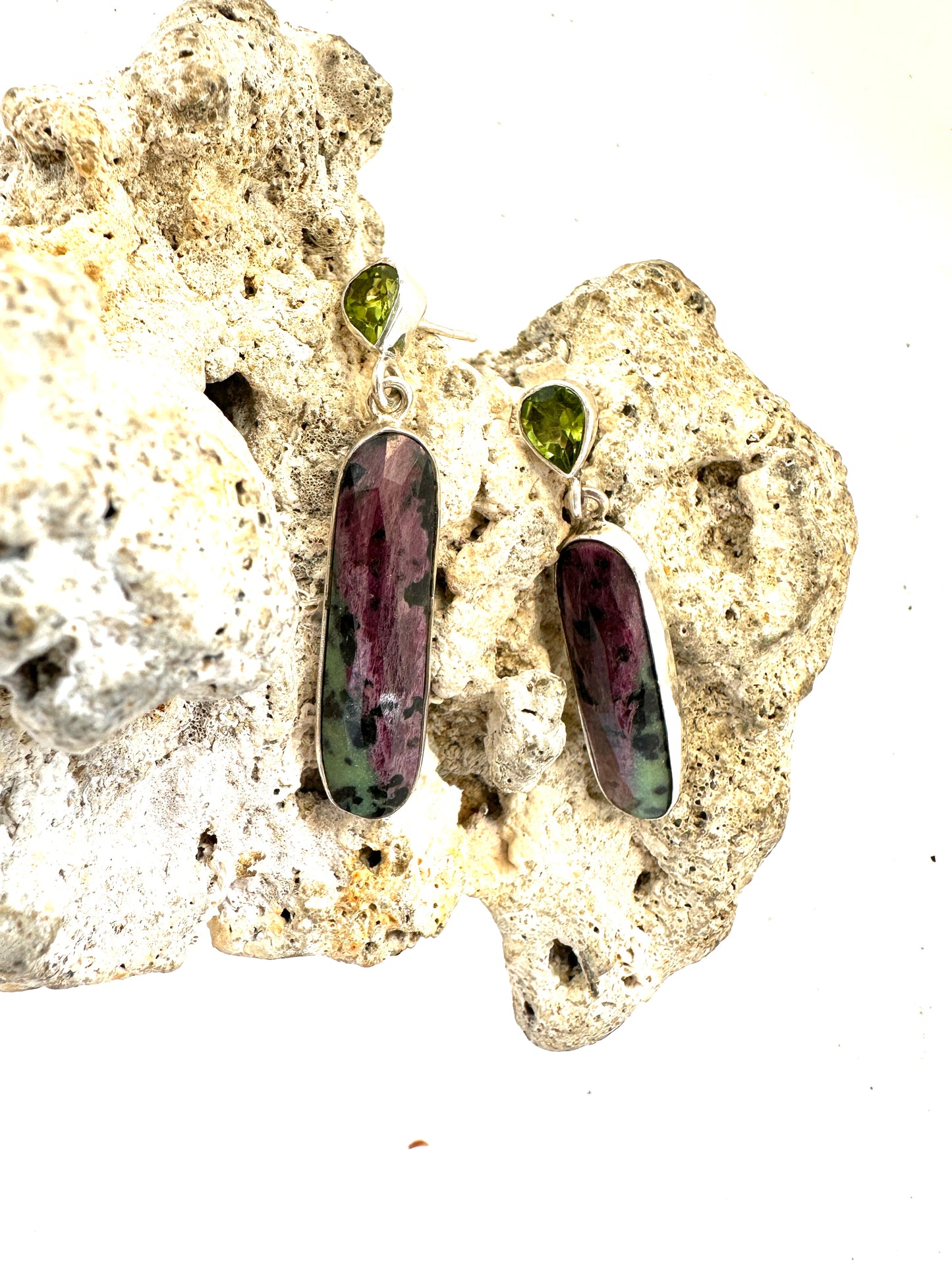Ruby Zosite with Peridot