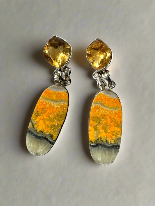 Citrine with Bumble Bee Jasper