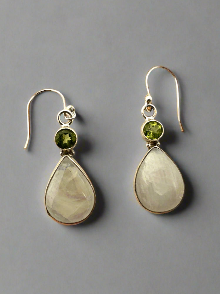 Rainbow Moonstone with Peridot