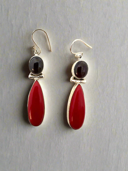 Garnet with Red Coral