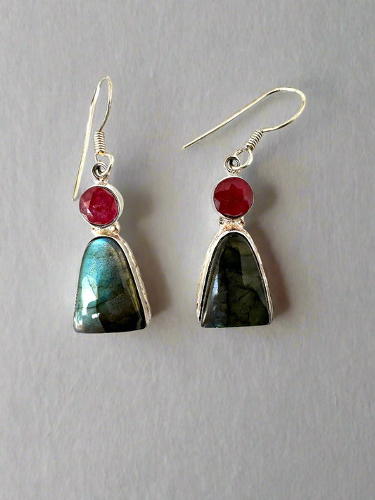 Labradorite with Ruby