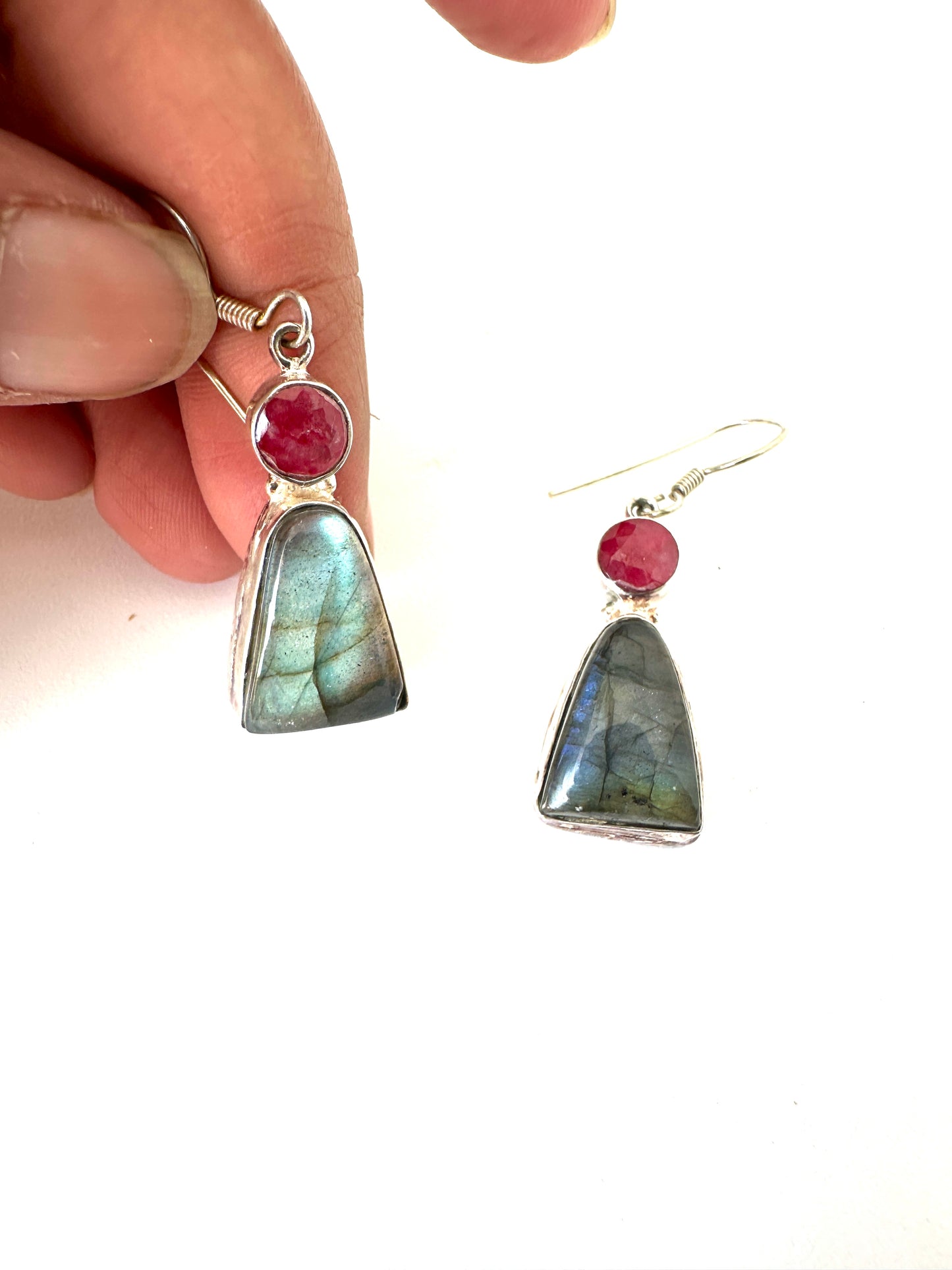 Labradorite with Ruby