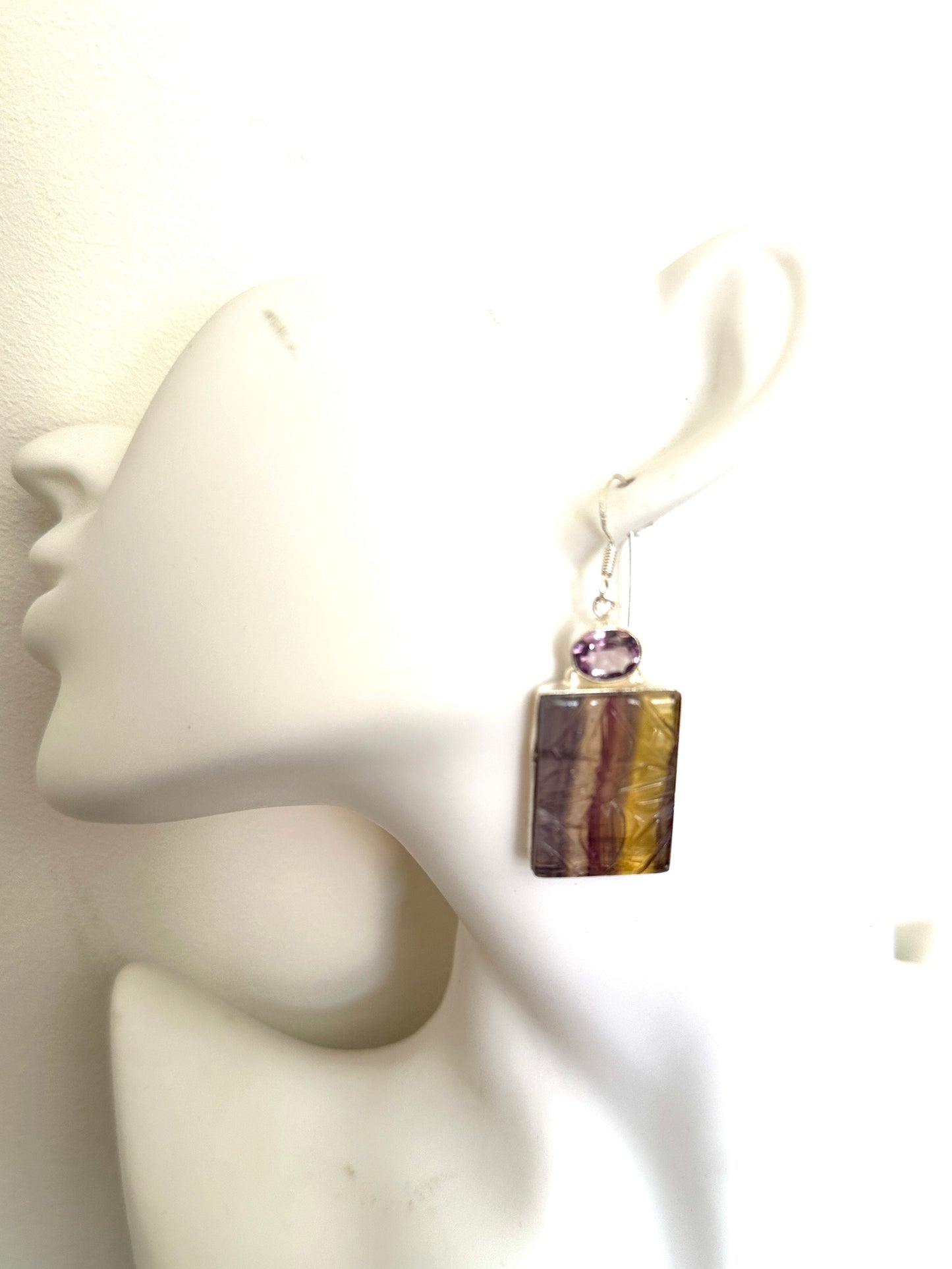Rainbow Fluorite with Amethyst