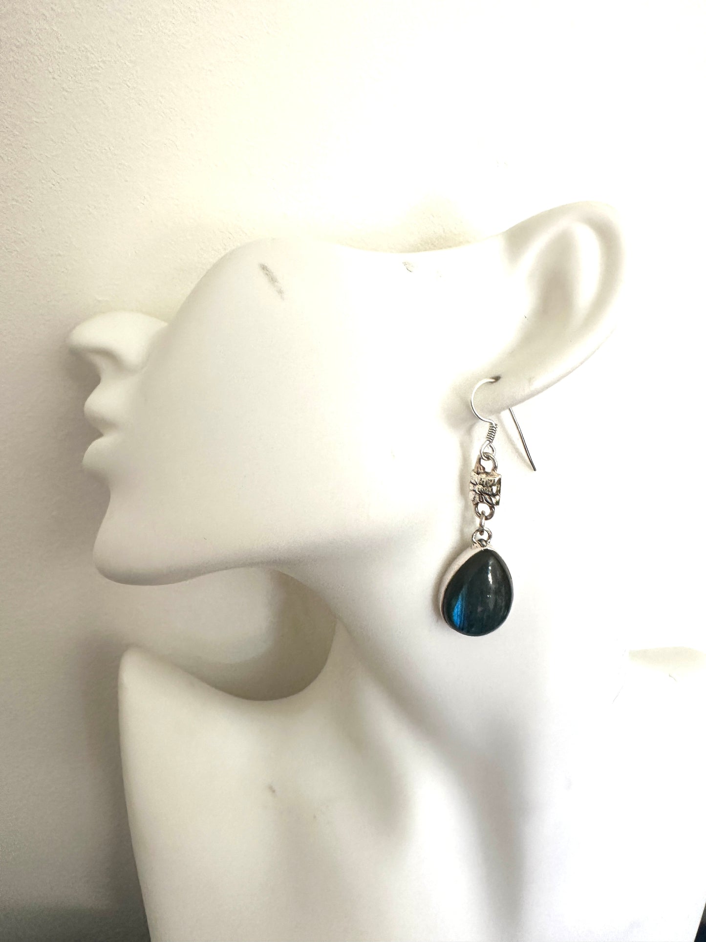 Labradorite with Silver Bead