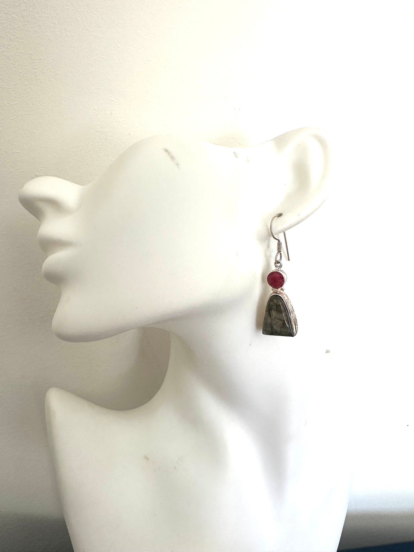 Labradorite with Ruby