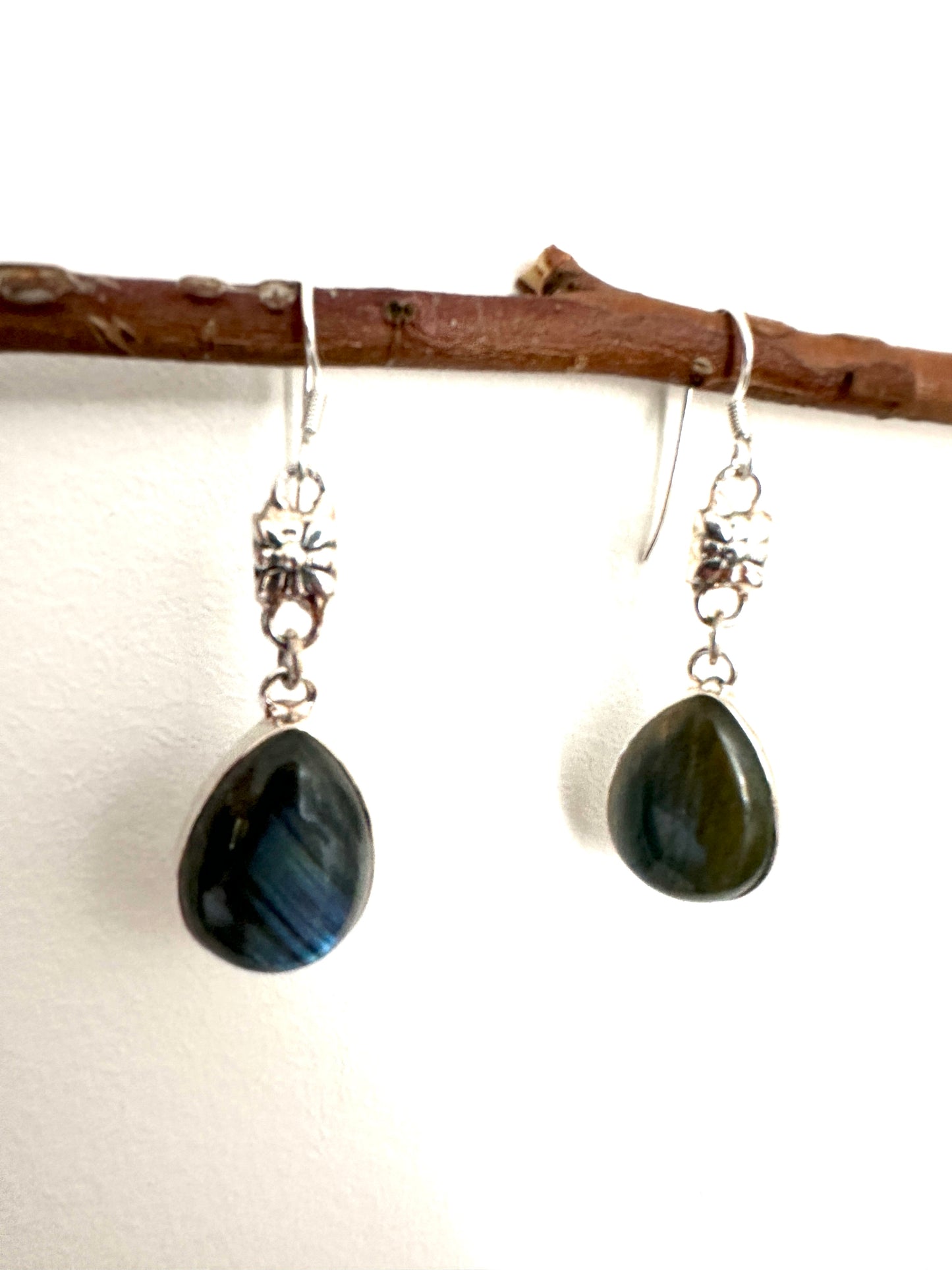 Labradorite with Silver Bead